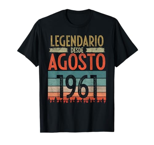 Comprar Agosto 1961 Vintage - Regalos 63 Años Regalo Cumpleaños Hombre Camiseta Rebajas 2024 | regaloscumple.com