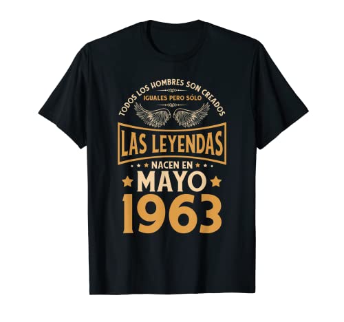 Comprar Cumpleaños Hombre Regalos Las Leyendas Mayo Navidad 1963 Camiseta Rebajas 2024 | regaloscumple.com