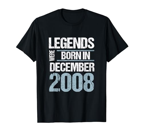 Comprar Las leyendas nacieron Cumpleaños en diciembre 2008 Cumpleaños Camiseta Rebajas 2023 | regaloscumple.com