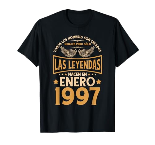 Comprar Cumpleaños Hombre Regalos Las Leyendas Enero 1997 Catálogo Camiseta Rebajas 2025 | regaloscumple.com