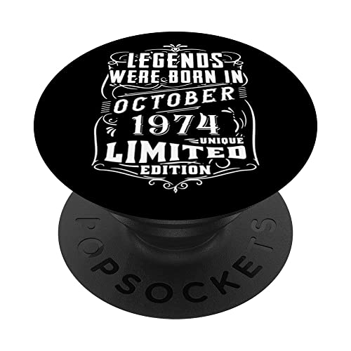 Comprar Cumpleaños Octubre 1974 Edición Limitada Regalo Used Vintage PopSockets PopGrip Intercambiable Top Navidad Precio 2024 | regaloscumple.com