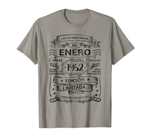 Comprar Leyendas Enero 1952 Cumpleaños Cumpleaños Hombre Mujer Camiseta Rebajas 2025 | regaloscumple.com