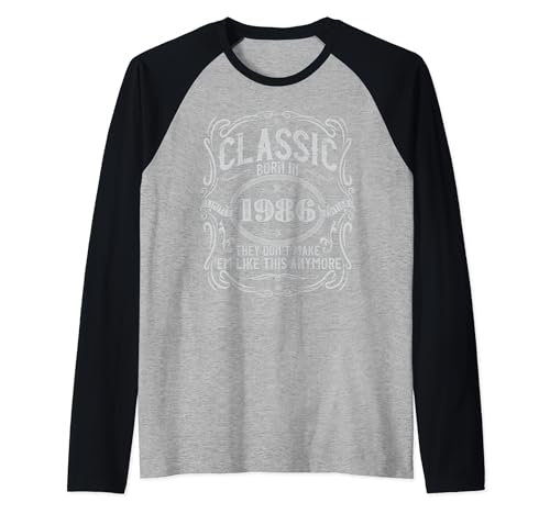 Comprar Classic 1986 Edición Limitada Live Legends 38 cumpleaños para él/ella Camiseta Manga Catálogo Raglan Ofertas 2023 | regaloscumple.com