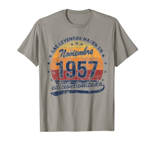 Comprar Regalos Leyendas Nacen Noviembre 1957 Cumpleaños Vintage Camiseta Rebajas 2024 | regaloscumple.com