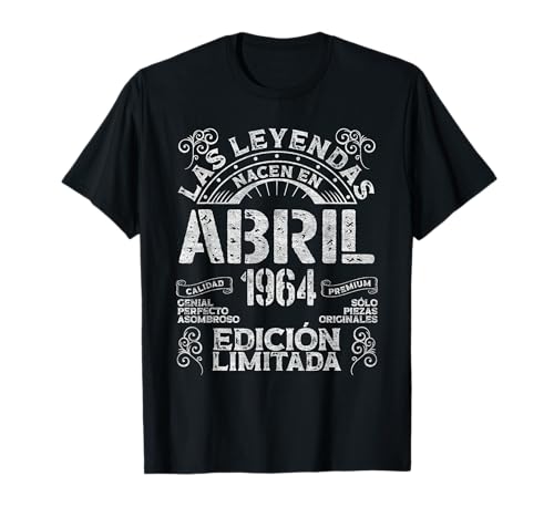 Comprar Las Leyendas Nacen En Abril 1964 60 Años Cumpleaños Camiseta Top Catálogo Precio 2023 | regaloscumple.com