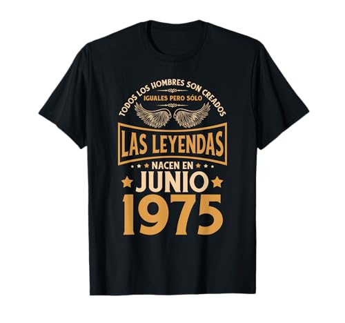 Comprar Cumpleaños Hombre Regalos Las Regalos Leyendas Junio 1975 Camiseta Top Precio 2024 | regaloscumple.com