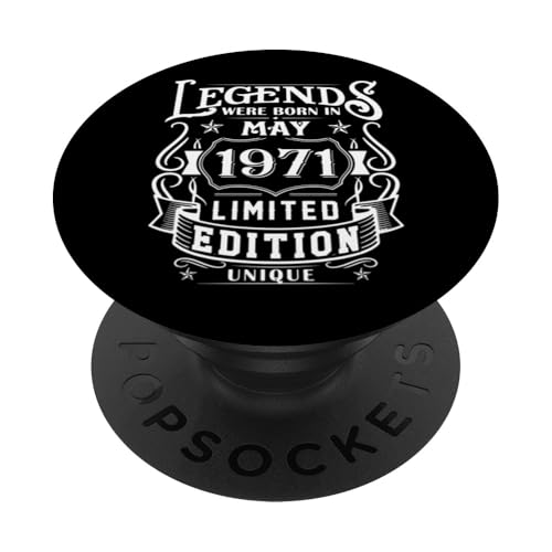 Consigue ahora Cumpleaños Mayo 1971 Edición Limitada Regalo Legend Catálogo May PopSockets PopGrip Intercambiable Rebajas 2023 | regaloscumple.com