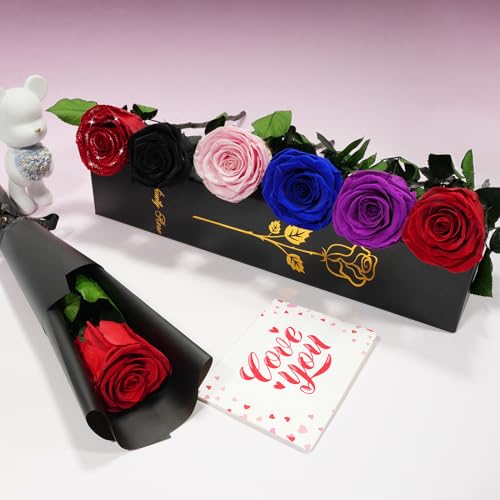 Mejores precios Yamonic Rosa Eterna Regalos para Mujer  Rosa Natural Preservada con Tallo Regalo Cumpleaños Mujer  Flores Preservadas Regalo San Valentín Dia   la Madre Flores Preservadas Regalo Mama Navidad