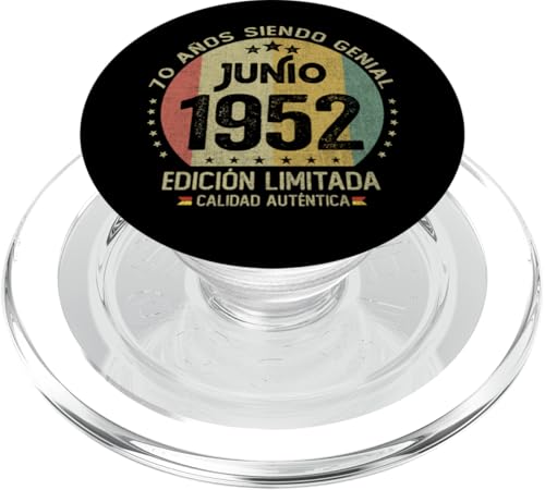 Comprar 70 años Ideas para regalar Cumpleaños Las Leyendas nacen en Junio 1952 PopSockets PopGrip para MagSafe Top Precio 2025 | regaloscumple.com