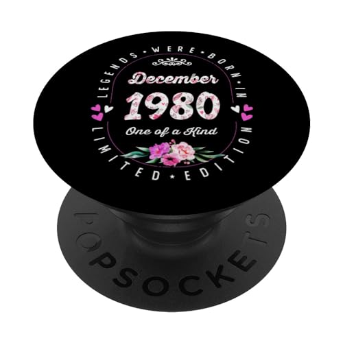 Consigue ahora Cumpleaños Floral - Las Leyendas nacen en Catálogo Diciembre 1980 PopSockets PopGrip Intercambiable Top Precio 2024 | regaloscumple.com