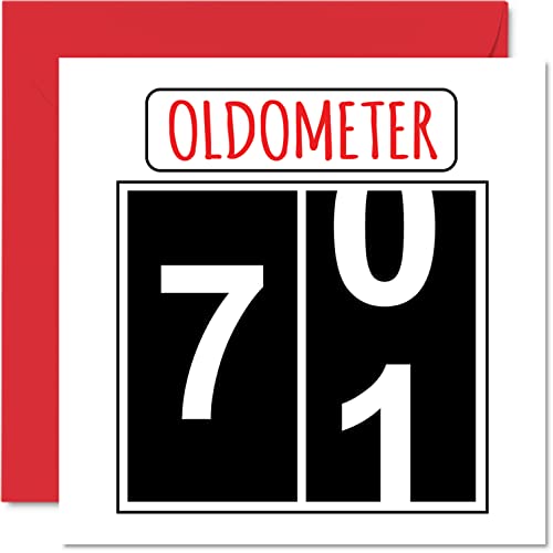Consigue ahora Divertidas tarjetas cumpleaños número 71 para hombres y mujeres – Oldometer – Tarjeta Navidad feliz cumpleaños para papá mamá bisabuelo abuelo niñera abuela tío y tía tarjetas felicitación Top Precio 2025 | regaloscumple.com