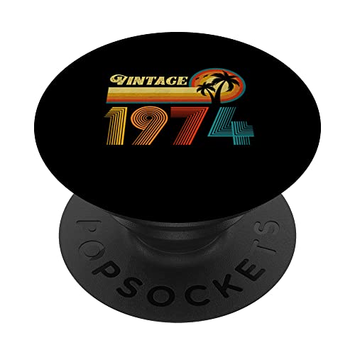 Oferta 48 edad cumpleaños hombres retro 1974 PopGrip
