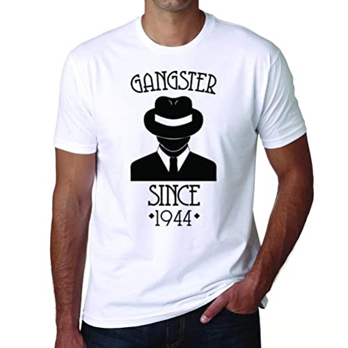 Consigue ahora Camiseta para Hombre Gángster Desde 1944 – Gangster Since 1944 – Regalo Diseño Catálogo Gráfico 80 Años Cumpleaños Aniversario Moda Año 1944 Blanco XXL Ofertas 2024 | regaloscumple.com