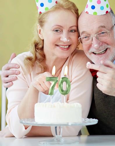 Ofertas Mciskin verdes número velas número pasteles, cumpleaños 28 y decoración vela perla de