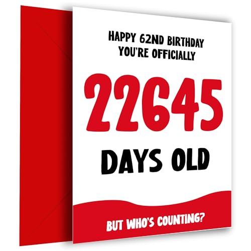 Oferta Hey Divertida cumpleaños 62 y oficialmente días tarjeta 62 tarjeta 62