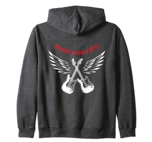 Comprar Navidad Guitarra eléctrica metal rock guitarrista cumpleaños 1942 Sudadera con Capucha Rebajas 2024 | regaloscumple.com