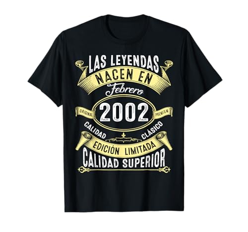 Comprar 22 Cumpleaños hombre mujer Catálogo 22 años febrero 2002 regalo Camiseta Rebajas 2024 | regaloscumple.com