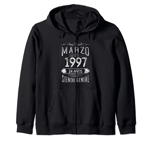 Comprar Nacido En Marzo 1997 - 24 años Regalo Cumpleaños Hombre Sudadera con Ideas para regalar Capucha Rebajas 2025 | regaloscumple.com