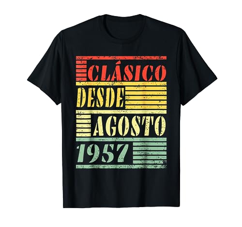 Comprar 66 Años Cumpleaños 1957 Hombre 66 Años Agosto Cumpleaños Clásico Camiseta Rebajas 2024 | regaloscumple.com