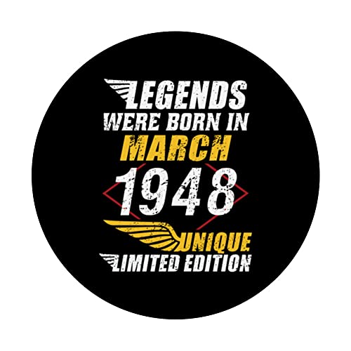 Top Precios Cumpleaños Marzo 1948 Edición Limitada Regalo March PopSockets PopGrip Intercambiable