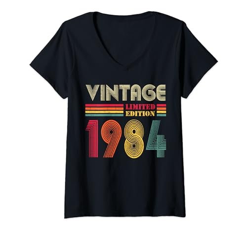 Consigue ahora Mujer Vintage 1984 40 regalo cumpleaños hombres Catálogo mujeres 40 años Camiseta Cuello V Rebajas 2024 | regaloscumple.com