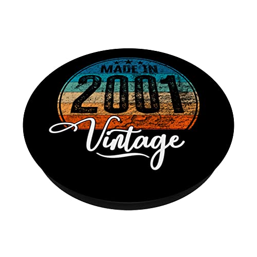 Comprar en Amazon Birthday Vintage Año de nacimiento 2001 cumpleaños bday PopSockets PopGrip Intercambiable
