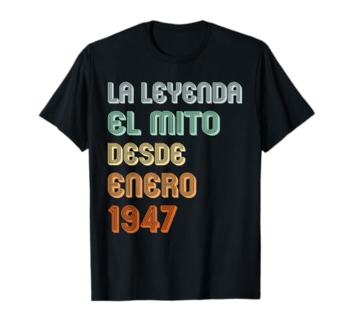 Consigue ahora 78 Cumpleaños Hombre 78 años Hecho En 1947 Enero Navidad Camiseta Top Precio 2025 | regaloscumple.com