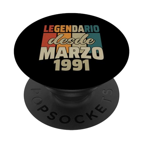 Consigue ahora Legendario Desde Marzo 1991 - Cumpleaños 33 Años PopSockets PopGrip Intercambiable Promoción Top Precio 2024 | regaloscumple.com