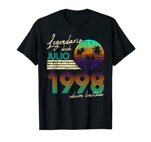 Consigue ahora Promoción Cumpleaños Hombre Regalos Legendario Desde Julio 1998 Camiseta Rebajas 2025 | regaloscumple.com