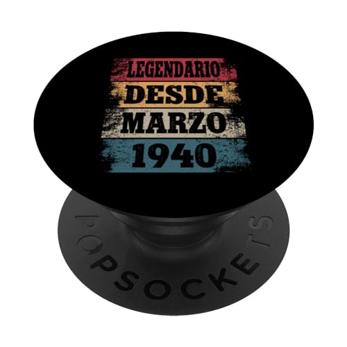 Comprar Promoción Legendario Desde Marzo 1940 - Cumpleaños 84 Años PopSockets PopGrip Intercambiable Ofertas 2024 | regaloscumple.com