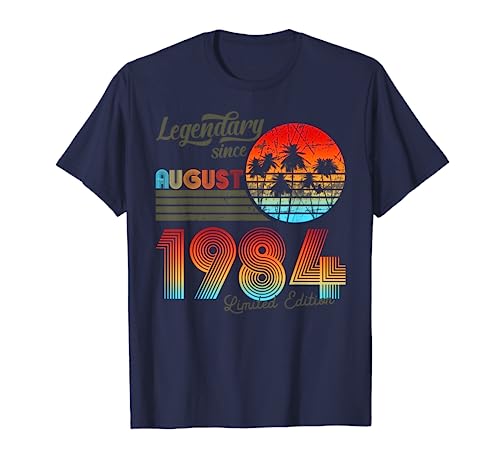 Comprar Cumpleaños legendario desde agosto Cumpleaños 1984 Camiseta Rebajas 2024 | regaloscumple.com