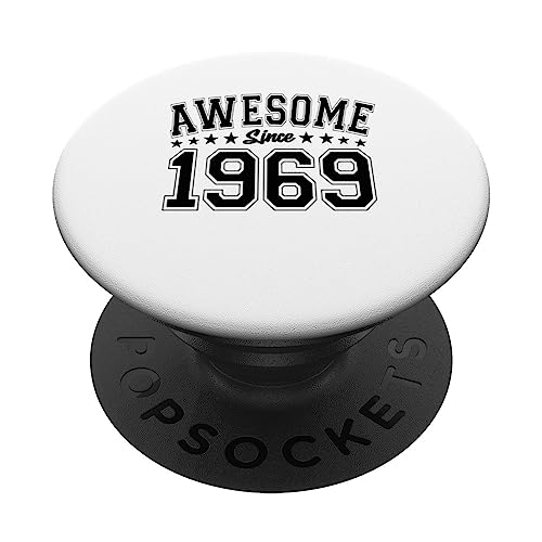 Consigue ahora Awesome Since 1969 Cumpleaños Awesome Vintage 1969 PopSockets Promoción PopGrip Intercambiable Ofertas 2025 | regaloscumple.com