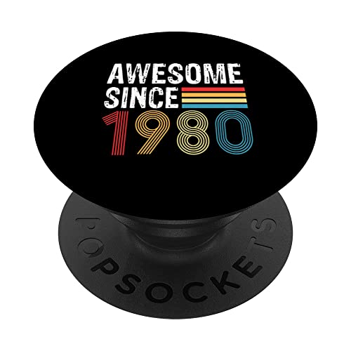 Consigue ahora Impresionante Catálogo Desde 1980 Cumpleaños 1980 Vintage PopSockets PopGrip Intercambiable Rebajas 2025 | regaloscumple.com