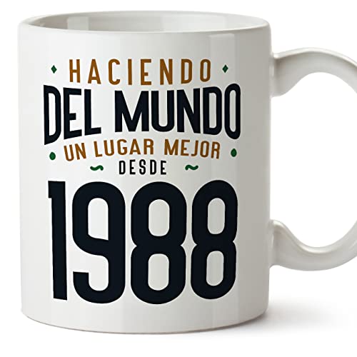 Comprar MUGFFINS Tazas 1988 Cumpleaños - Catálogo En Español - Haciendo del Mundo un Lugar Mejor - 11 oz / 330 ml - Regalo original y divertido Rebajas 2024 | regaloscumple.com