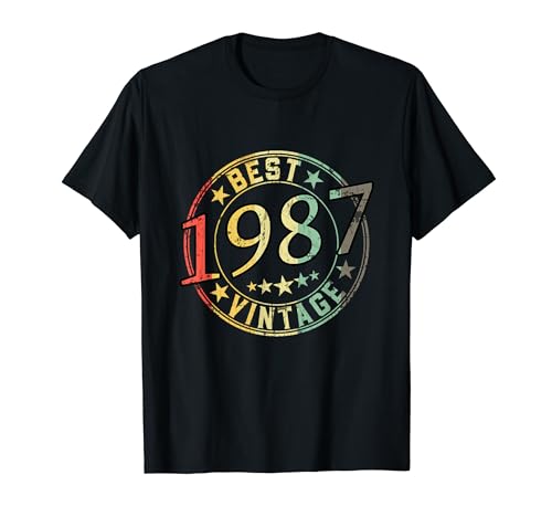 Comprar Divertido cumpleaños nacido en Navidad 1987 Mejor Vintage Camiseta Top Precio 2025 | regaloscumple.com