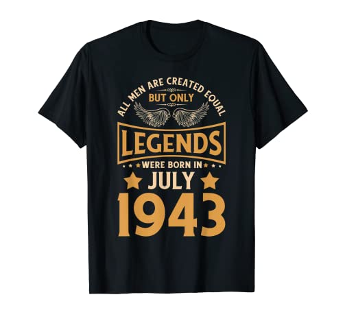 Comprar Las leyendas cumpleaños nacieron en julio 1943. Camiseta Ideas para regalar Ofertas 2024 | regaloscumple.com