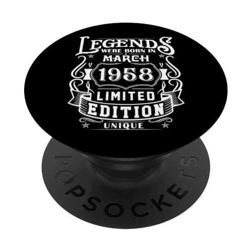 Consigue ahora Cumpleaños BlackFriday Marzo 1958 Edición Limitada Regalo March 1958 PopSockets PopGrip Adhesivo Ofertas 2025 | regaloscumple.com