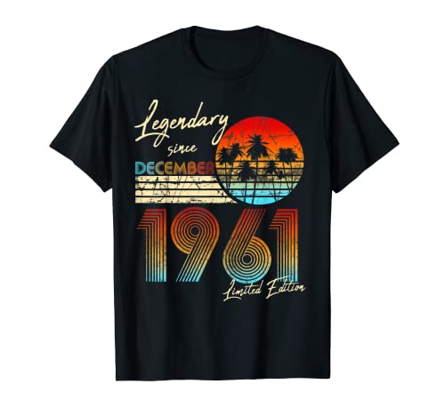 Comprar Nacidas En Diciembre 1961 Regalo Regalos Cumpleaños 60 Años Vintage Camiseta Ofertas 2024 | regaloscumple.com