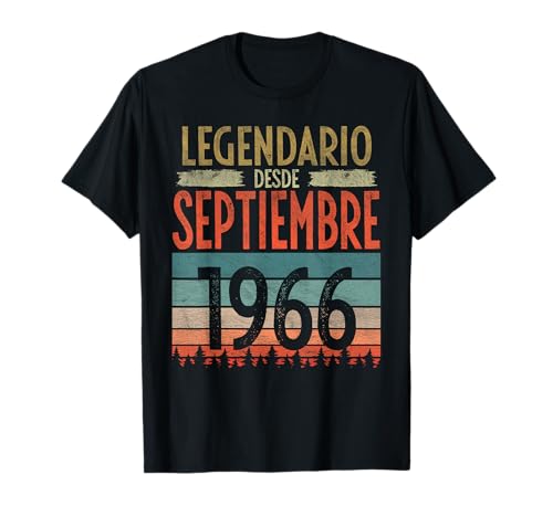 Consigue ahora Septiembre 1966 Vintage Promoción - 58 Años Regalo Cumpleaños Hombre Camiseta Ofertas 2025 | regaloscumple.com