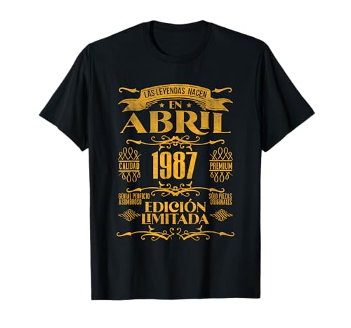 Comprar Las Ideas para regalar Leyendas nacen en Abril 1987 - 37 Años Cumpleaños Camiseta Top Precio 2025 | regaloscumple.com