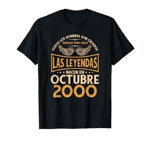 Comprar Cumpleaños Hombre Regalos BlackFriday Las Leyendas Octubre 2000 Camiseta Ofertas 2024 | regaloscumple.com