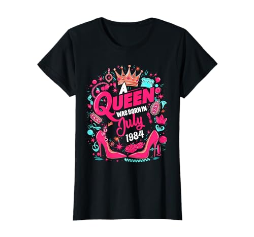 Comprar Una Reina Nació En Julio 1984 Julio Cumpleaños Ideas para regalar Niña Mujeres Camiseta Top Precio 2024 | regaloscumple.com