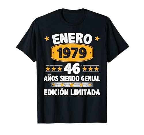 Comprar Enero 1979 Ideas para regalar 46 Años Hombre Cumpleaños Regalo Enero 1979 Camiseta Top Precio 2025 | regaloscumple.com