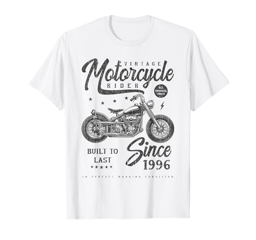 Consigue ahora Cumpleaños Ideas para regalar motos motociclistas vintage nacido en 1996 Camiseta Top Precio 2025 | regaloscumple.com