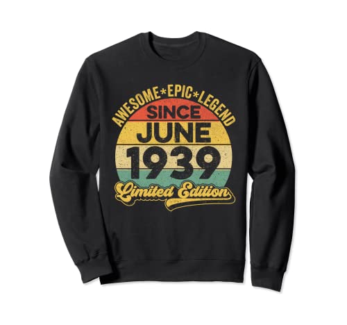 Consigue ahora Impresionante leyenda desde junio Navidad 1939 83 cumpleaños 83 años Sudadera Top Precio 2024 | regaloscumple.com