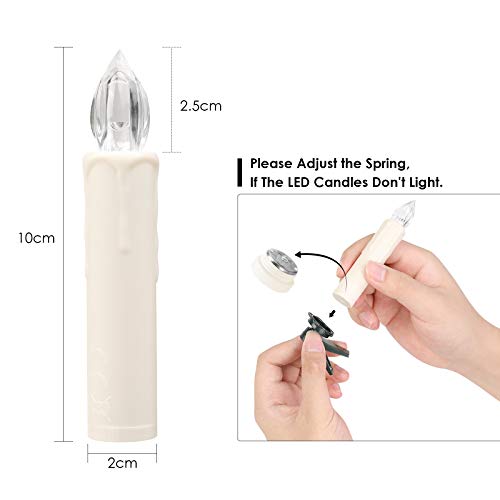 Mejores precios SHYOSUCCE Velas Árbol Velas Navidad con Remoto, Velas Blancas Navidad, Cumpleaños,