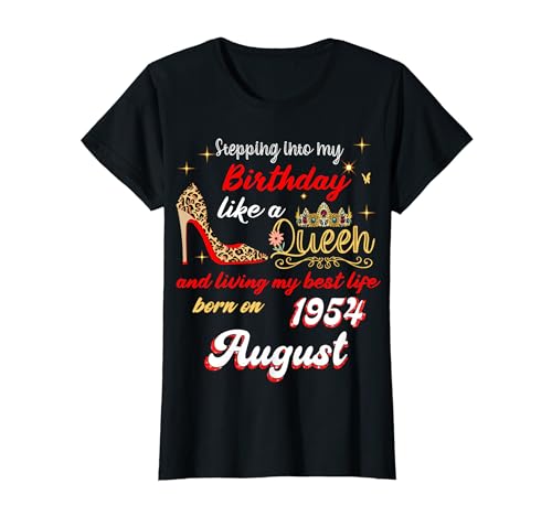 Comprar Queen Promoción nació en agosto 1954 Entrando en mi cumpleaños Camiseta Rebajas 2024 | regaloscumple.com