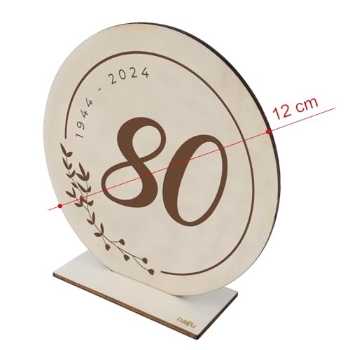 Ofertas Nagu® 80- Regalos Aniversario Bodas cumpleaños 80 años Tarjeta felicitacion