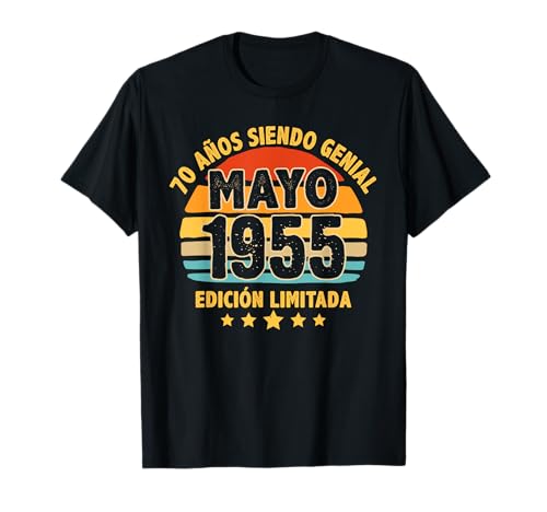 Consigue Navidad ahora Mayo 1955 70 Años Hombre Cumpleaños Regalo Mayo 1955 Camiseta Top Precio 2025 | regaloscumple.com