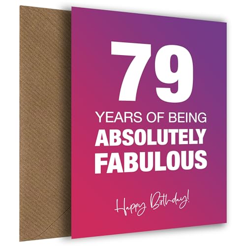 Oferta Fabulosamente tarjeta número mujer, fabulosa celebrando años tarjeta absolutamente 79